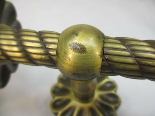 Massiv Messing Wandlampe Kugelschirm Wandleuchte Antik Flurlampe Spiegel Lampe - Bild 9 von 12