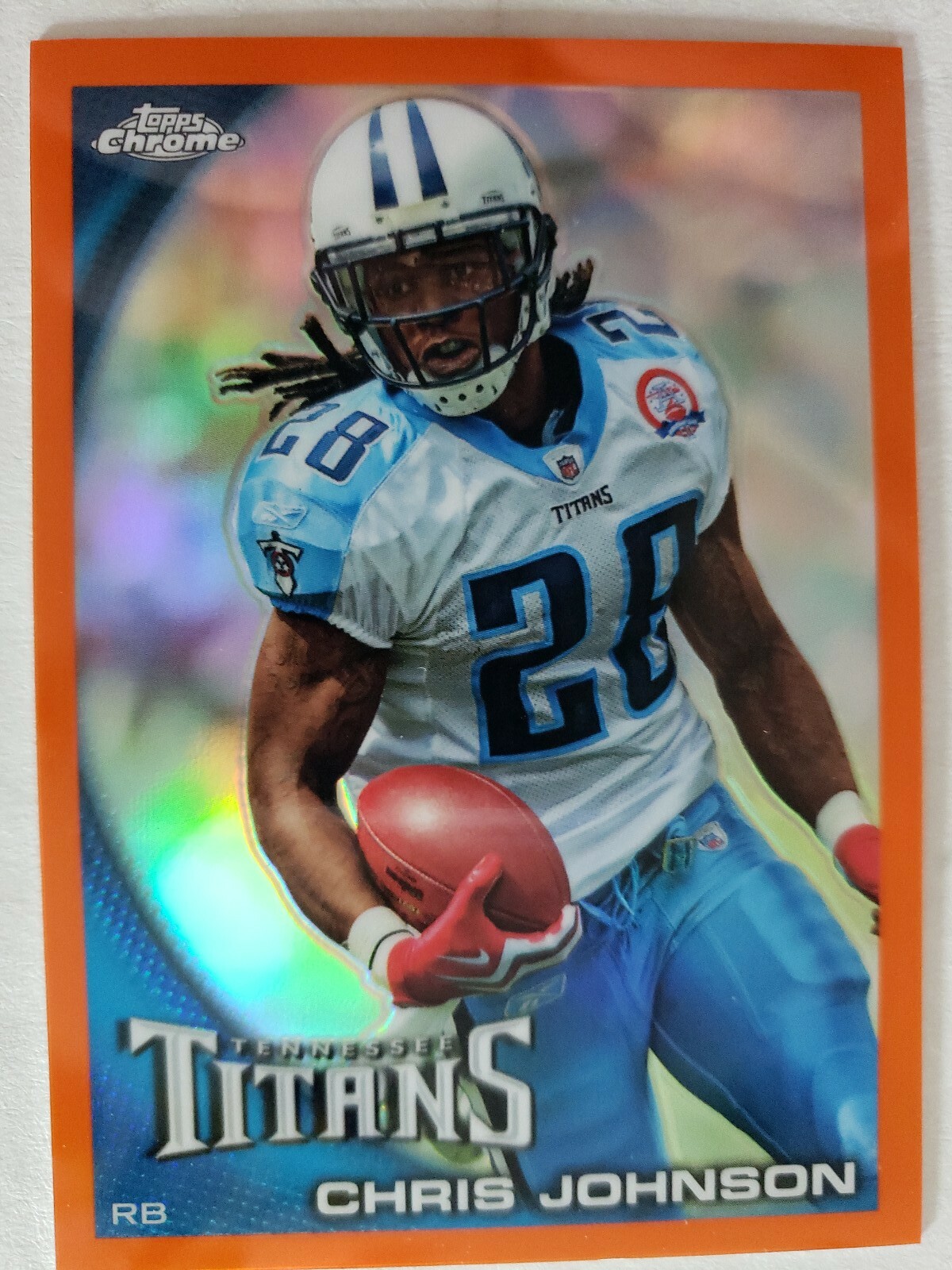 CHRIS JOHNSON 2010 TOPPS CHROME ORANGE REFRACTOR CARD# C200