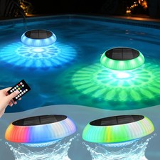 Solar Floating Pool Lights - Pool Lights, 18 RGB Lighting Modes, IP68 Waterpr...