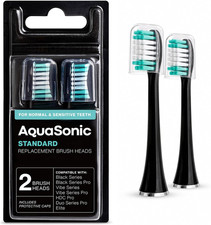 Genuine Standard Replacement Brush Heads, Black, 2 Pack