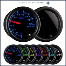 7 Color Display Volt Meter For Cars 2-116 Gauge With Mounting Hardware