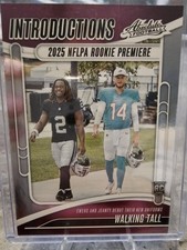 2025 Absolute Football #I-QES Quinn Ewers Ashton Jeanty RC Introductions Insert