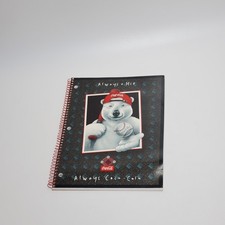 Vintage 1997 Coca-Cola Polar Bear Baseball Spiral Notebook Stuart Hall 45370