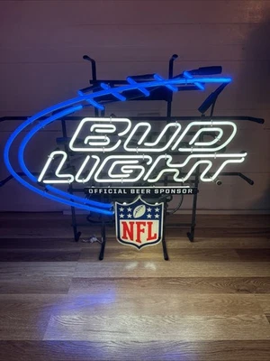 Bud Light Nfl Neon Sign In Collectible Budweiser Signs & Tins for