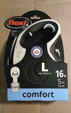 Flexi New Comfort BLACK Tape Leash 16 ft., L - Up To 132 lbs. UPC: 840317106428