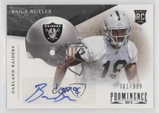 2013 Panini Prominence Rookie Helmet Signatures /999 Brice Butler #203 Auto fm0