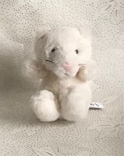 JELLYCAT BABY POPPET KITTEN SOFT PLUSH TOY RARE  RETIRED JUST 10 CM TALL SITTING