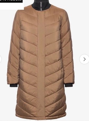 YAS YASBONIRA LS DOWN JACKET - Mantel Gr. S, Farbe TEAK, 25% Daunen Neu
