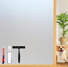 Frosted Glass Window Privacy Film 23.6"x78.74" with Tools, Static Cling, Anti-UV