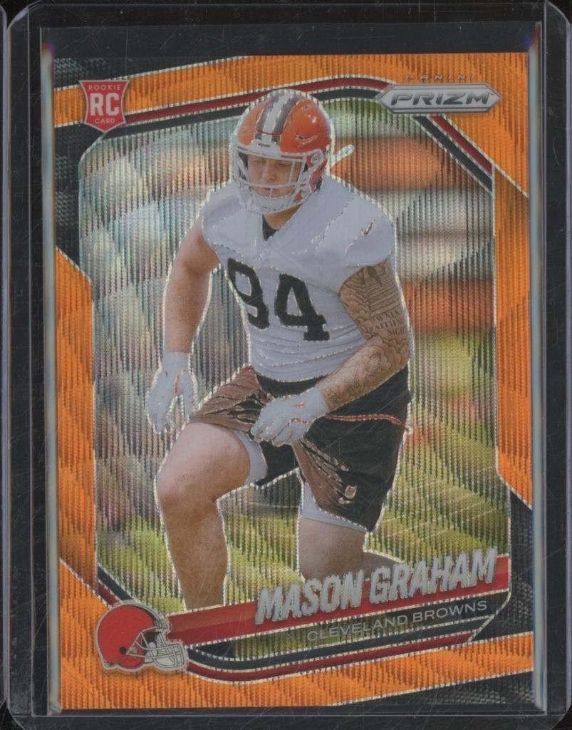 2025 Panini Prizm MASON GRAHAM #354 RC Rookie Orange Wave Parallel /65 JZT2