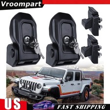 For Jeep Wrangler Jl Gladiator Jt 2018-2024 Hood Latches Catch Lock Kit With Key