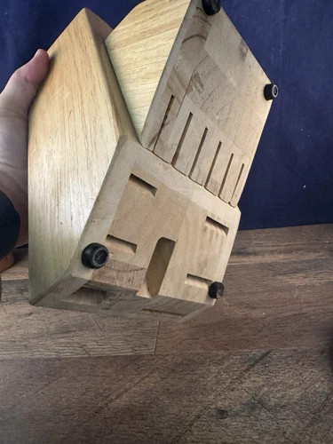 Cuisinart Wood Wooden Knife Block Holder 13 Slots Kitchen Organize Storage - Picture 9 of 9