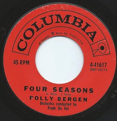 Polly Bergen - Four Seasons / It Might As Well Be Spring - Used Vinyl - G8100z