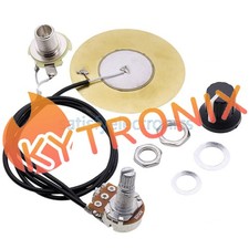 Piezo Contact Microphone Pickup Transducer for Ukulele Guitar Violin 1Pot 1 Jack