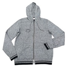 NWOT AG Adriano Goldschmied Men's S/M Full-Zip Hoodie Sweatshirt Gray Black