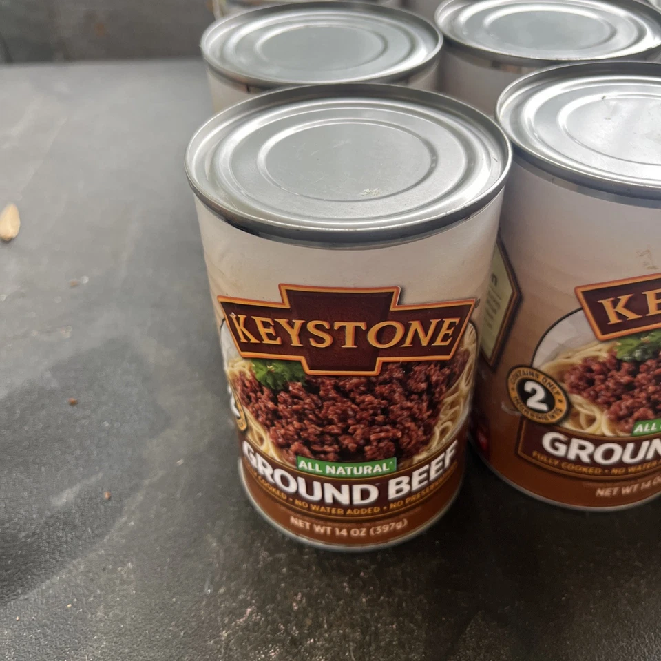 12 latas de carne molida natural Keystone Meats completamente cocida 14 oz sin conservantes Foto 2 de 4