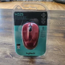 Logitech Wireless Computer Mouse M325 with Designed For Web Scrolling Red New 