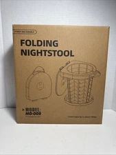 Folding Stool Portable Telescopic Chair Seat Camping/Nightstool Retractable BLK