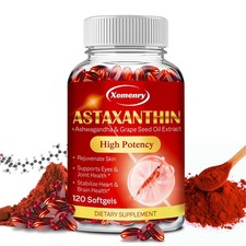 Astaxanthin 120pcs - Cardiovascular Health Metabolism, Support Eye, Joint Health