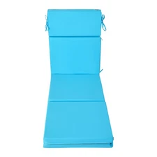 Uimoso Set of 2 Outdoor Lounge Chair Cushions 72 x 21" Water-Resistant and Plush