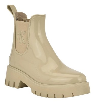 Calvin Klein Jeans Women Wende Wedge Heel Chelsea Boots Size US 10 Taupe New