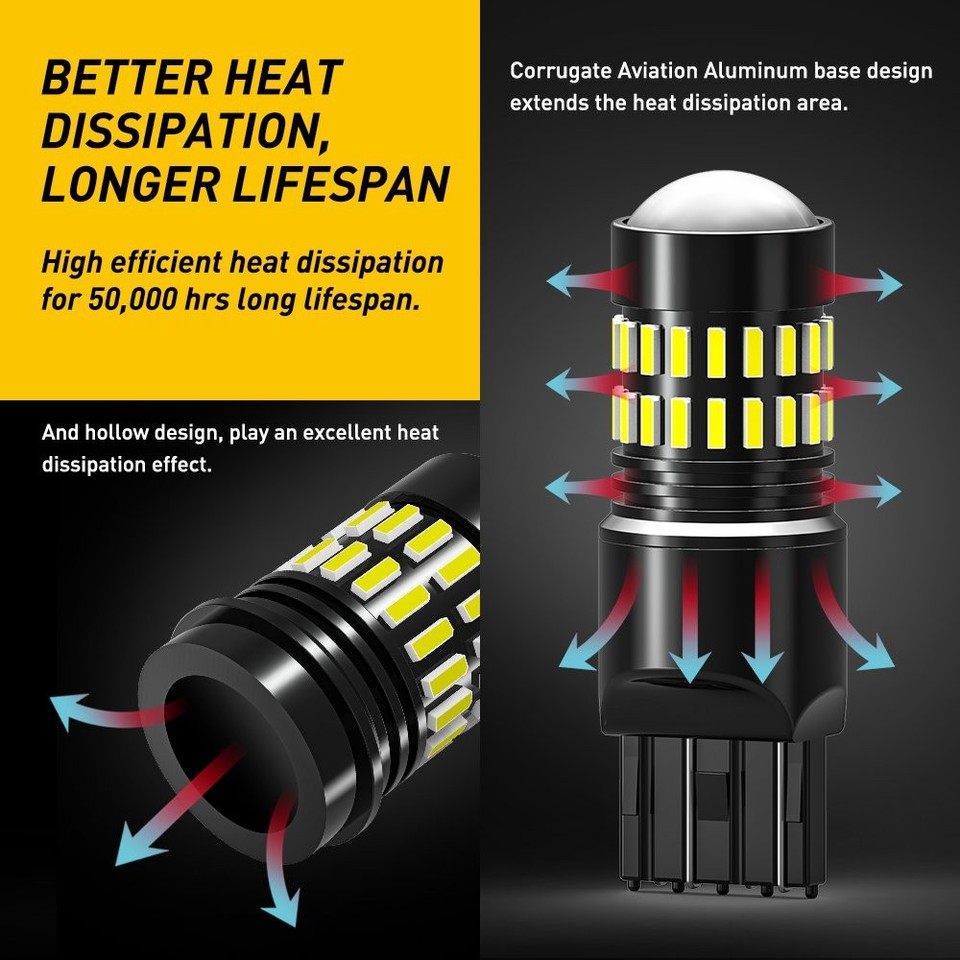 Gview 7440 7444 Reverse Backup Light Daytime Running(DRL) Parking Lamp 7441 7444NA W21W WY21W 992 2023 Automotive Super Bright White for Tail Brake Signal Light - Tail Brake Lights and car driving lights Gview 7440 7444 Reverse Backup Light Daytime Running(DRL) Parking Lamp 7441 7444NA W21W WY21W 992 2023 Automotive Super Bright White for Tail Brake Signal Light - Tail Brake Lights and car driving lights