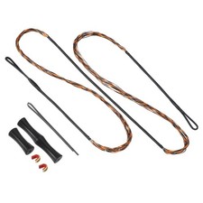 16 Strands Bow String Replacement for AMO 56" Recurve Bow String Black-Brown
