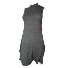 LA Hearts Grey Mock Neck Rayon Spandex Shift Dress Small