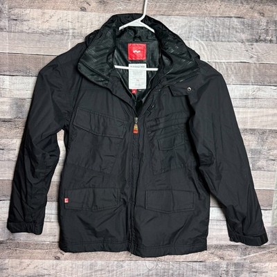 Foursquare Mens Snowboard Jacket 10K Hooded Black Small Outerwear Insulated