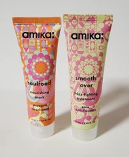 AMIKA Soulfood Nourishing Mask & Smooth Over Frizz Fighting Treatment 1 oz