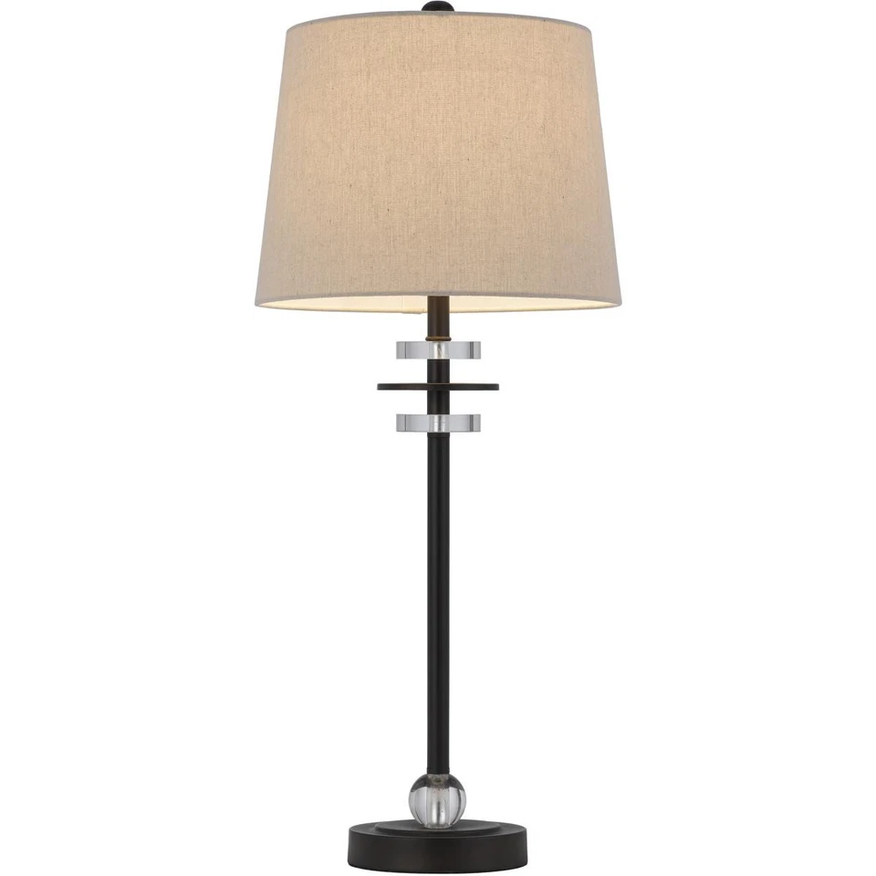 Lámpara de mesa CAL Lighting & Accessories BO-3093BF-2 Sitka negra Foto 2 de 4