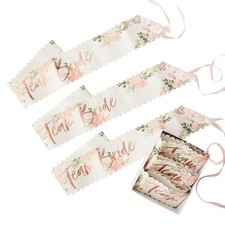 Schärpe Für Junggesellinnenabschied 'Camp Bride' – Salbeigrün, 80 Cm, Mit Anstecknadel, Für Brautpartys & Camping