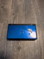 Nintendo DS Lite Cobalt Blue Handheld Game Console with Bad Hinges plus 3 games