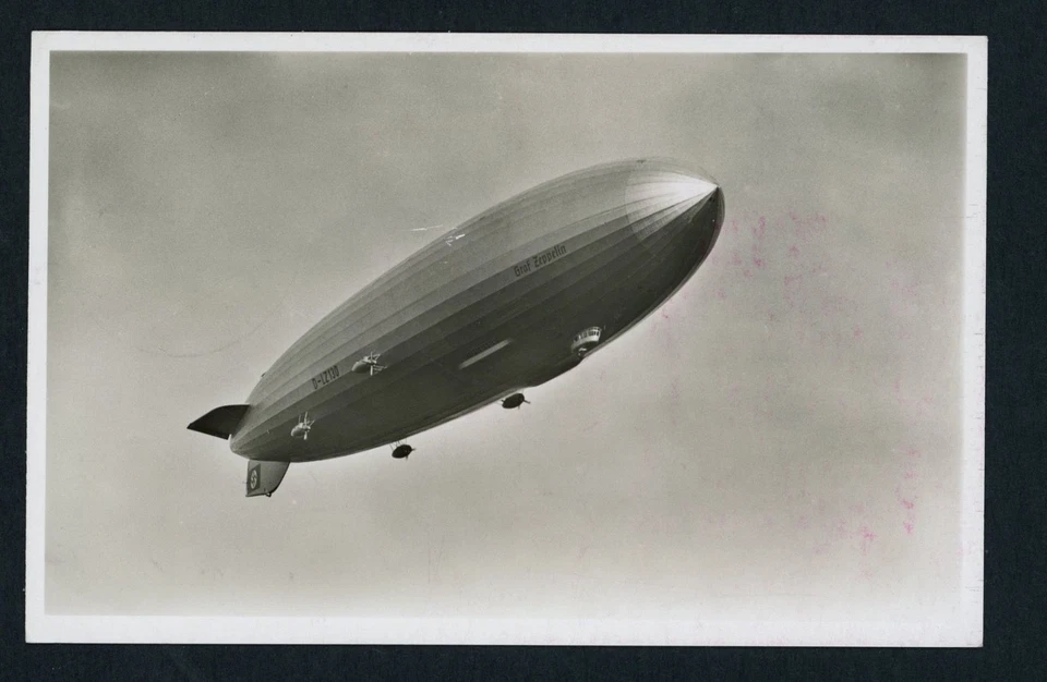LZ 130 Graf Zeppelin Leipzig 1939 von Kapitän Sam geschrieben, Stempel rotlila! - Bild 2 von 2
