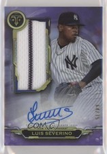 2019 Triple Threads Single Jumbo Relics Amethyst 64/75 Luis Severino Auto 0b2