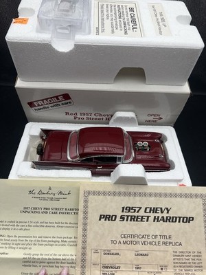 ''RARE'' Danbury Mint 1:24 1957 Chevy Pro Street Hard Top,RED,NIB,COA
