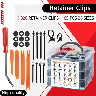 925pcs Auto Car Bumper Retainer Clips Kit Fastener Remover Push Pin Rivet Screw