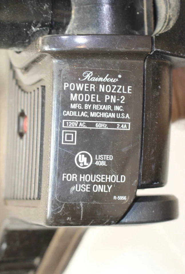 Boquilla de piso con cabezal eléctrico Rainbow PN-2 SE GENUINA REXAIR 2 pines Foto 3 de 4