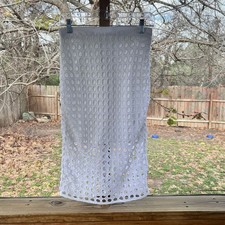 Banana Republic Women's White Eyelet Lace Circle Pencil Skirt Size 4