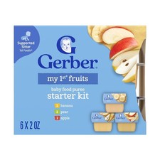 Gerber My 1st Fruits Starter Kit, Banana, Pear  Apple Puree, 2 Ounce Tubs, 2-P