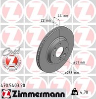 2X Bremsscheibe Coat Z Zimmermann 470.5403.20 FüR Dacia Logan Twingo Renault Mcv