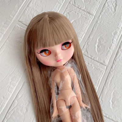 ICSDoll Milk Tea Brown Straight Hair Cat Eyes, Neo Blythe Size Doll