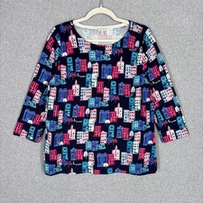 Maglione Talbots paesaggio urbano grande marina case edifici anatre artistico primavera Pasqua