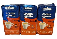 3 x 250g Lavazza CREMA E GUSTO Classico Ground Italian Coffee Espresso BBE 01/27 23.99 per kilo
