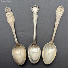 Sterling Silver Spoons Lot 3pc Gorham Watson Zodiac Pisces February Antique