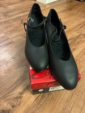 Capezio Student Footlight Character Shoe 650A 2" Heel Black Adult Size 12M