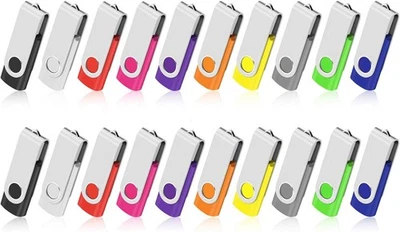 AreTop Bulk USB Flash Drive 1GB 20 Pack USB2.0 Pen Drive Jump Drive Memory Stick