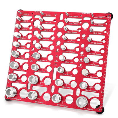 55pc Nut & Bolt Thread Checker, SAE & Metric, Drill Gauge Set