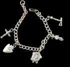 Vintage Charm Bracelet Southwestern Native American Totem Arrowhead Turtle