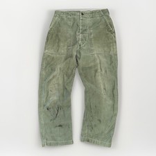 US Military Pants Mens 32x33 OG 107 Green Sateen Trouser 1964 Vietnam War Era